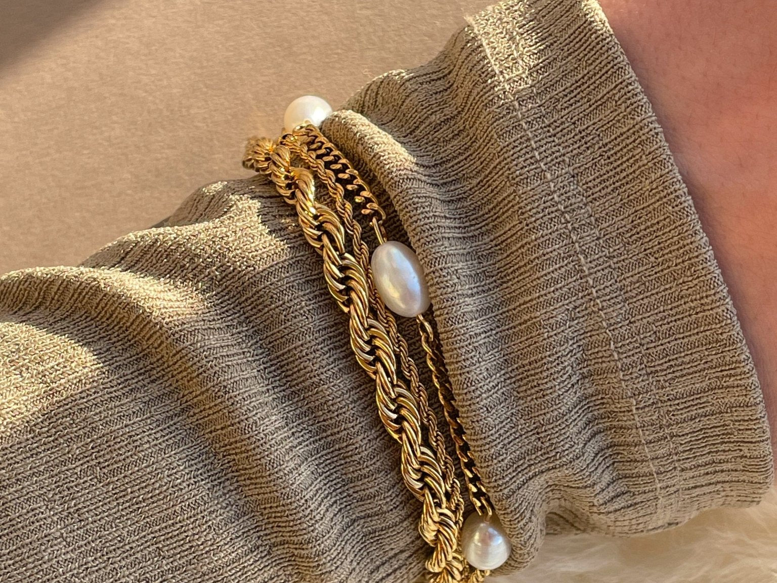Sophia Rope Gold Bracelet by Koréil Jewelry