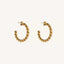 Barbe Twisted Gold Hoops by Koréil Jewelry