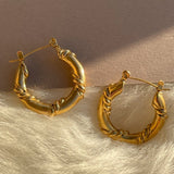Cara Twisted Gold Hoops by Koréil Jewelry