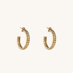 Celeste Ribbed Gold Hoops by Koréil Jewelry