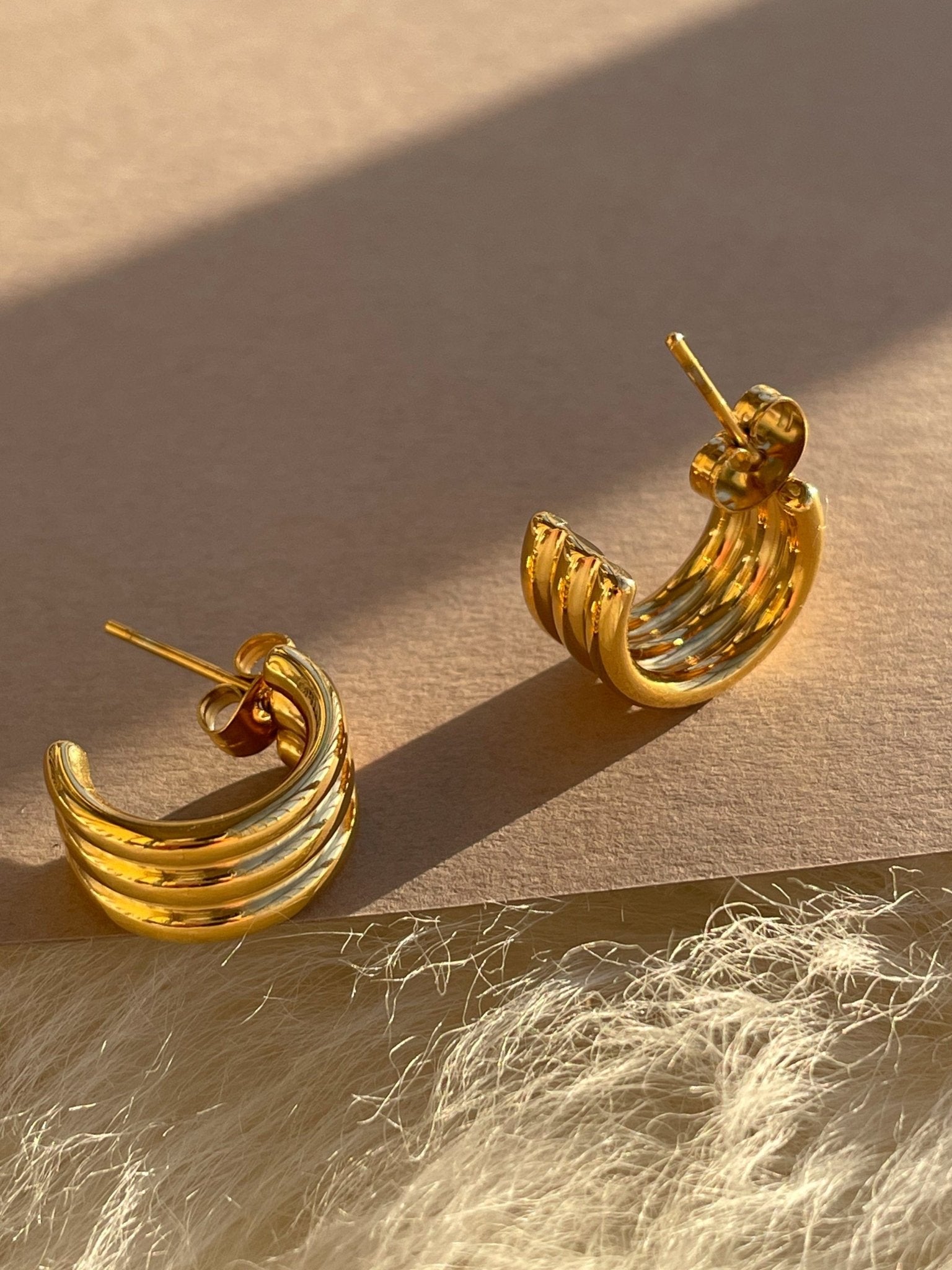 Ciara Gold Hoops by Koréil Jewelry