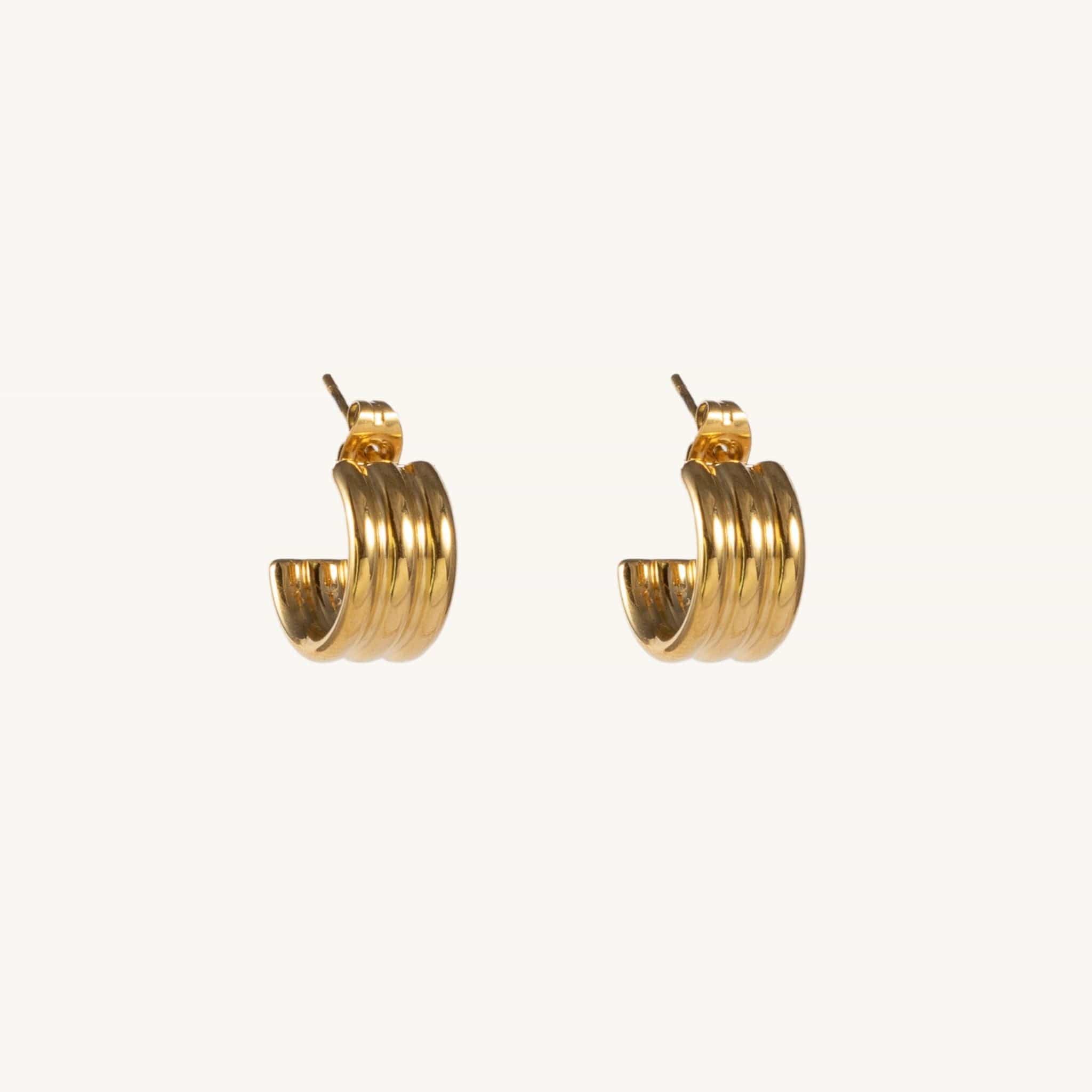 Ciara Gold Hoops by Koréil Jewelry