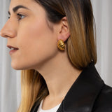 Connie Croissant Gold Earrings by Koréil Jewelry