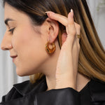 Joyce Geo Gold Earrings by Koréil Jewelry