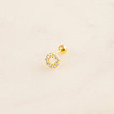 Layla Zirconia Gold Mini Stud by Koréil Jewelry