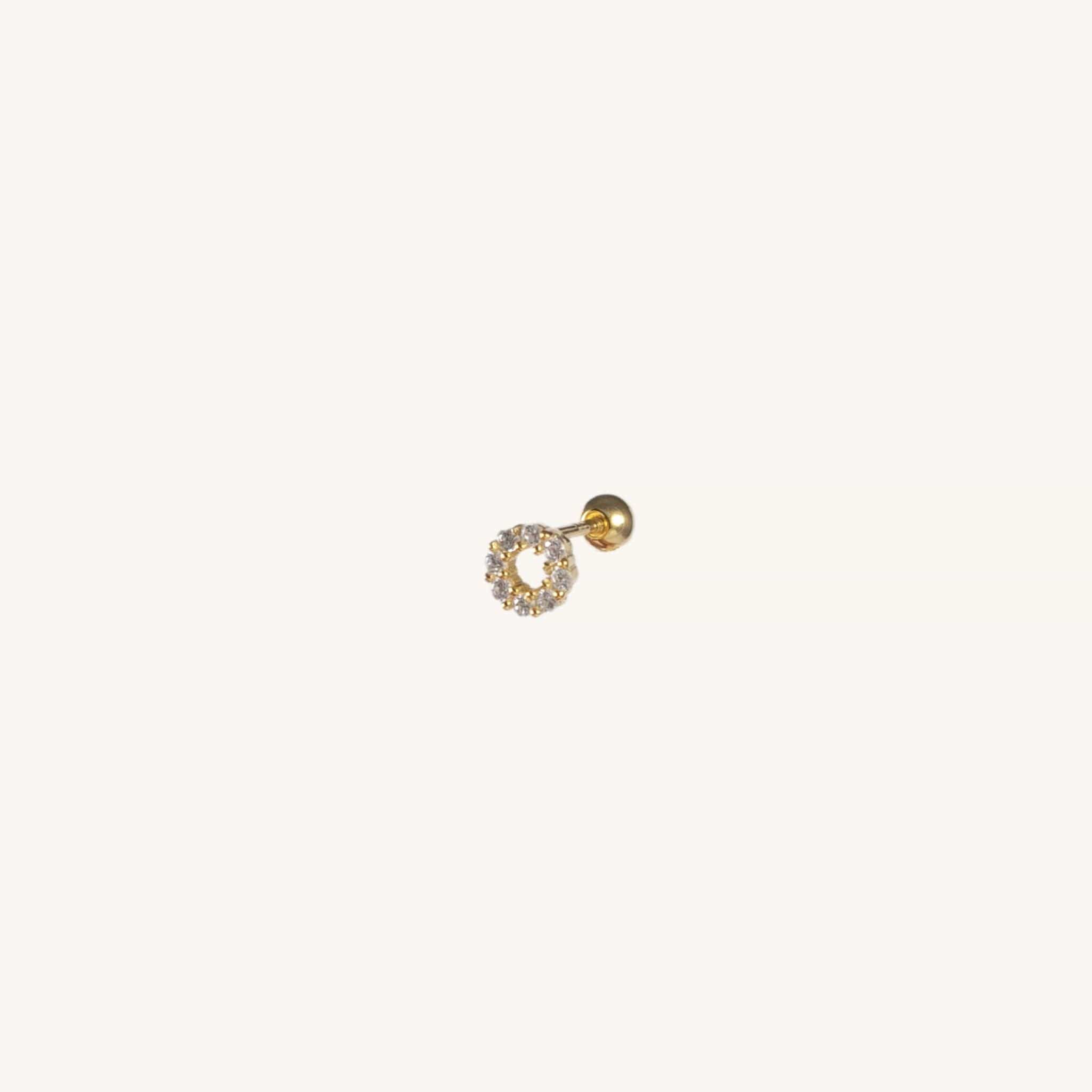 Layla Zirconia Gold Mini Stud by Koréil Jewelry