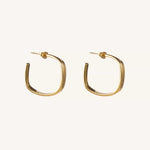 Mira Geo Gold Hoops by Koréil Jewelry