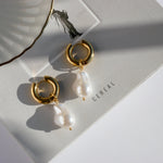 Pearl Ornament Hoops by Koréil Jewelry