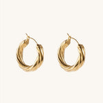 Poppy Twisted Gold Hoops by Koréil Jewelry