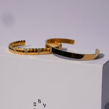 Priya Gold Zirconia Bangle Bracelet by Koréil Jewelry