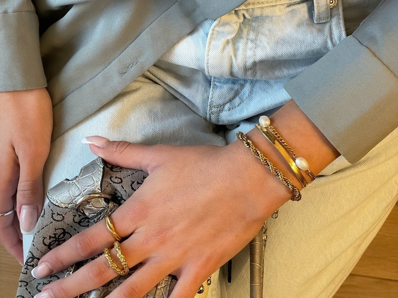 Cynthia Serpentine Gold Bracelet by Koréil Jewelry