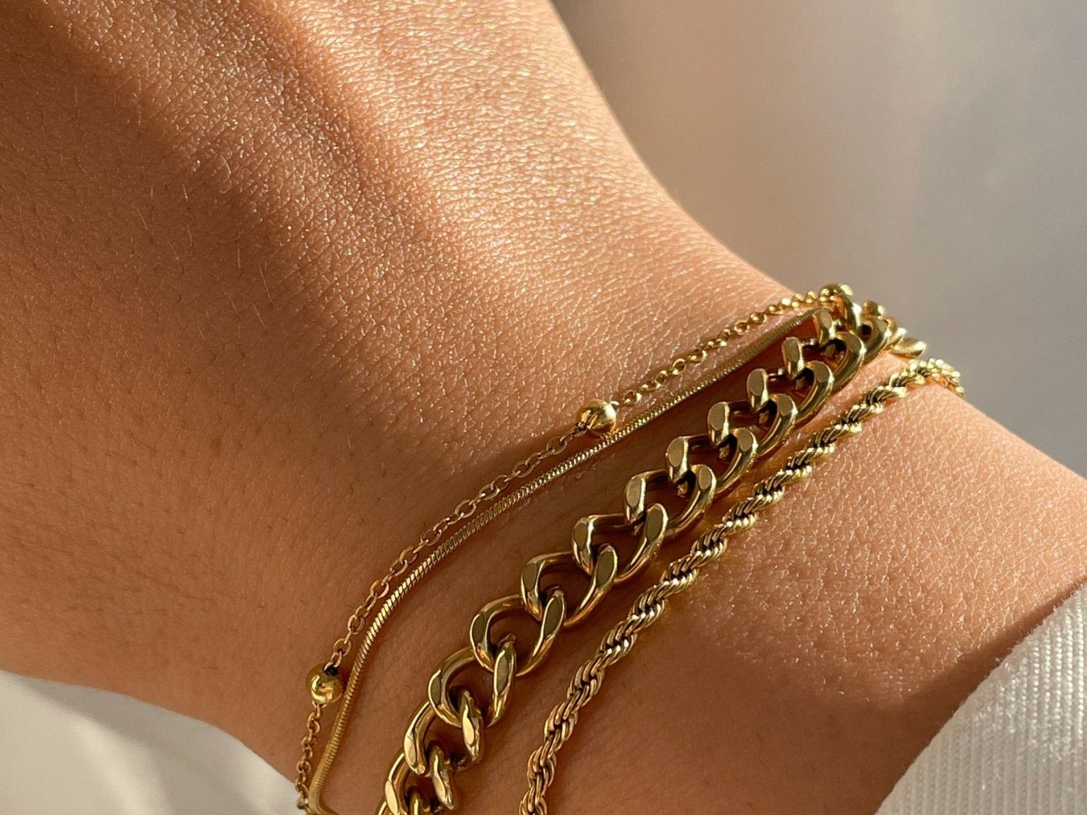 Mimi Layered Gold Bracelet by Koréil Jewelry