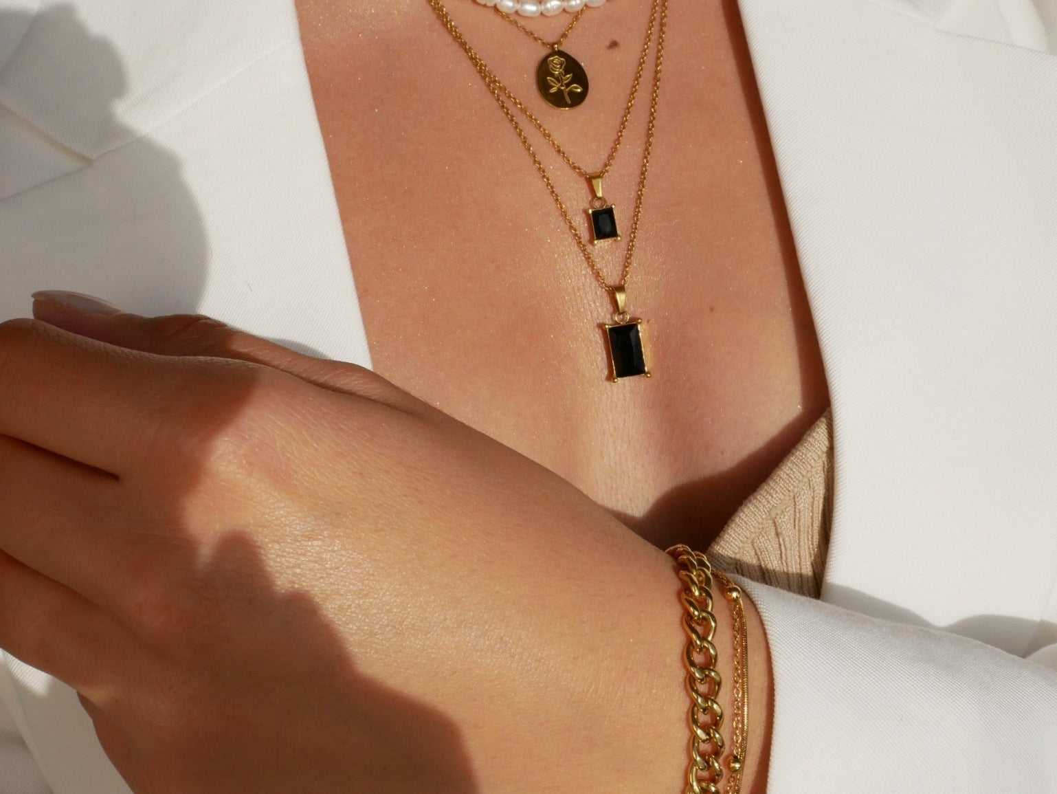 Mimi Layered Gold Bracelet by Koréil Jewelry