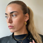 Joyce Geo Gold Hoops by Koréil Jewelry