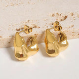 Sonya Hammered Gold Hoops by Koréil Jewelry
