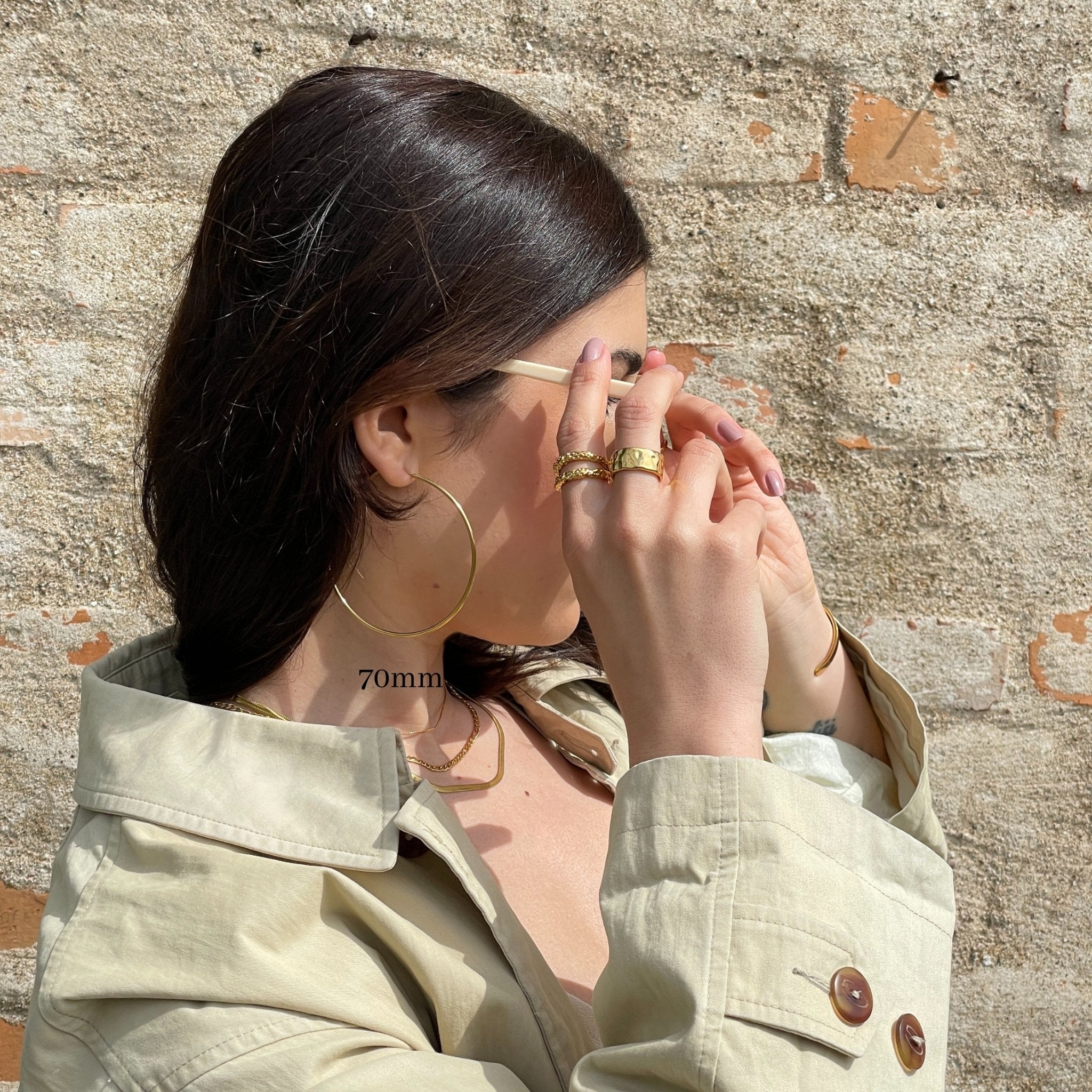 Selena Gold Hoops by Koréil Jewelry