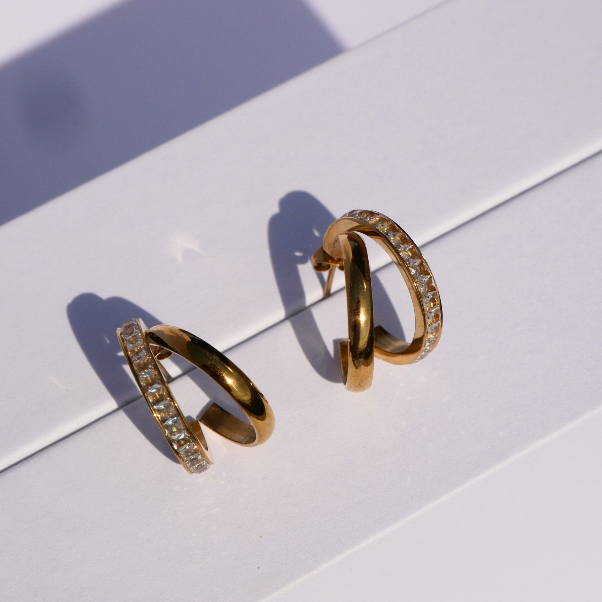 Vivian Zirconia & Gold Earrings by Koréil Jewelry