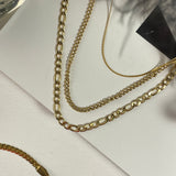 Angela Layering Figaro Gold Chain by Koréil Jewelry