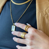 Aya Curb Gold Chain by Koréil Jewelry