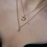 Chloe Heart Pendant Gold Chain by Koréil Jewelry