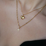 Chloe Heart Pendant Gold Chain by Koréil Jewelry