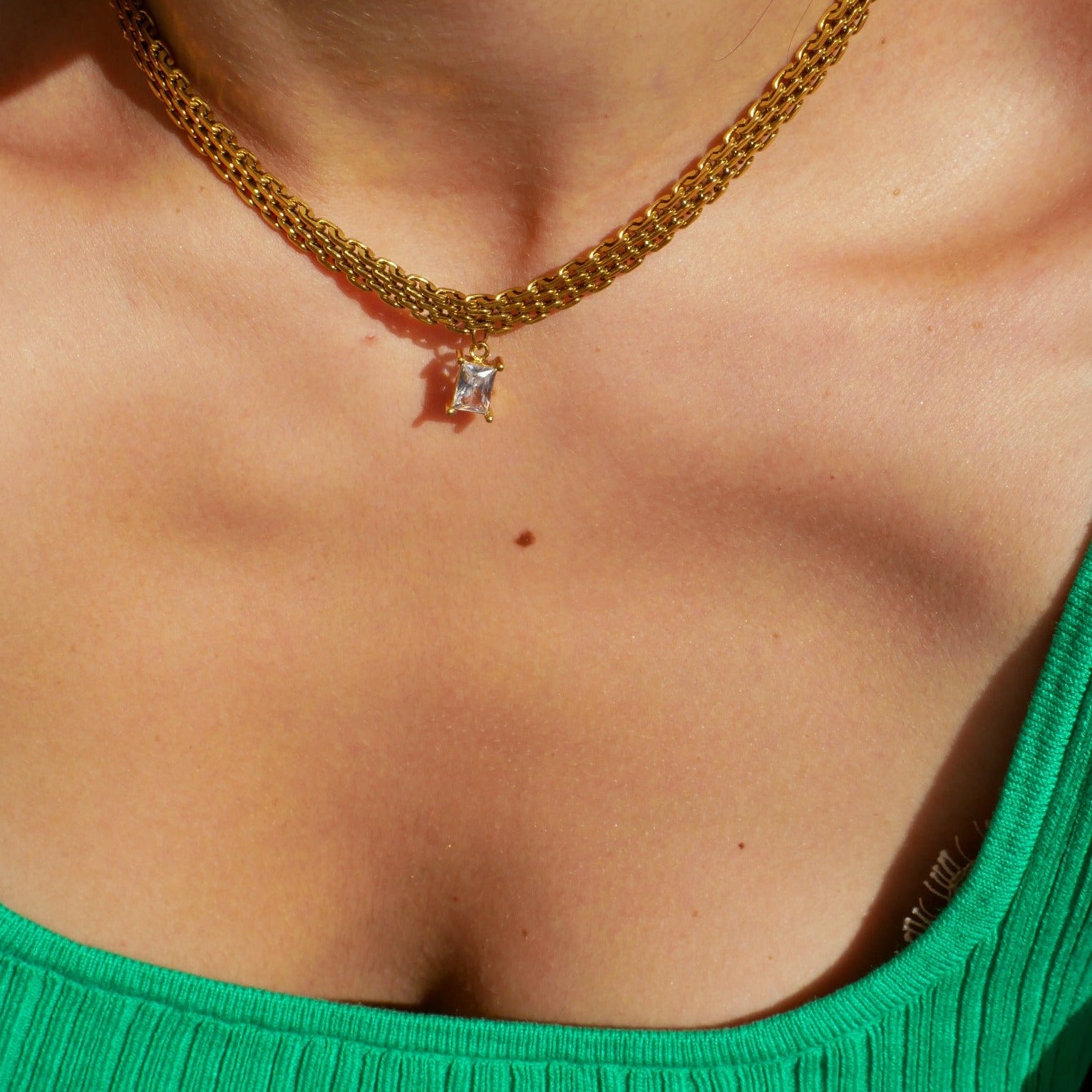 Delphine Pendant Gold Chain by Koréil Jewelry