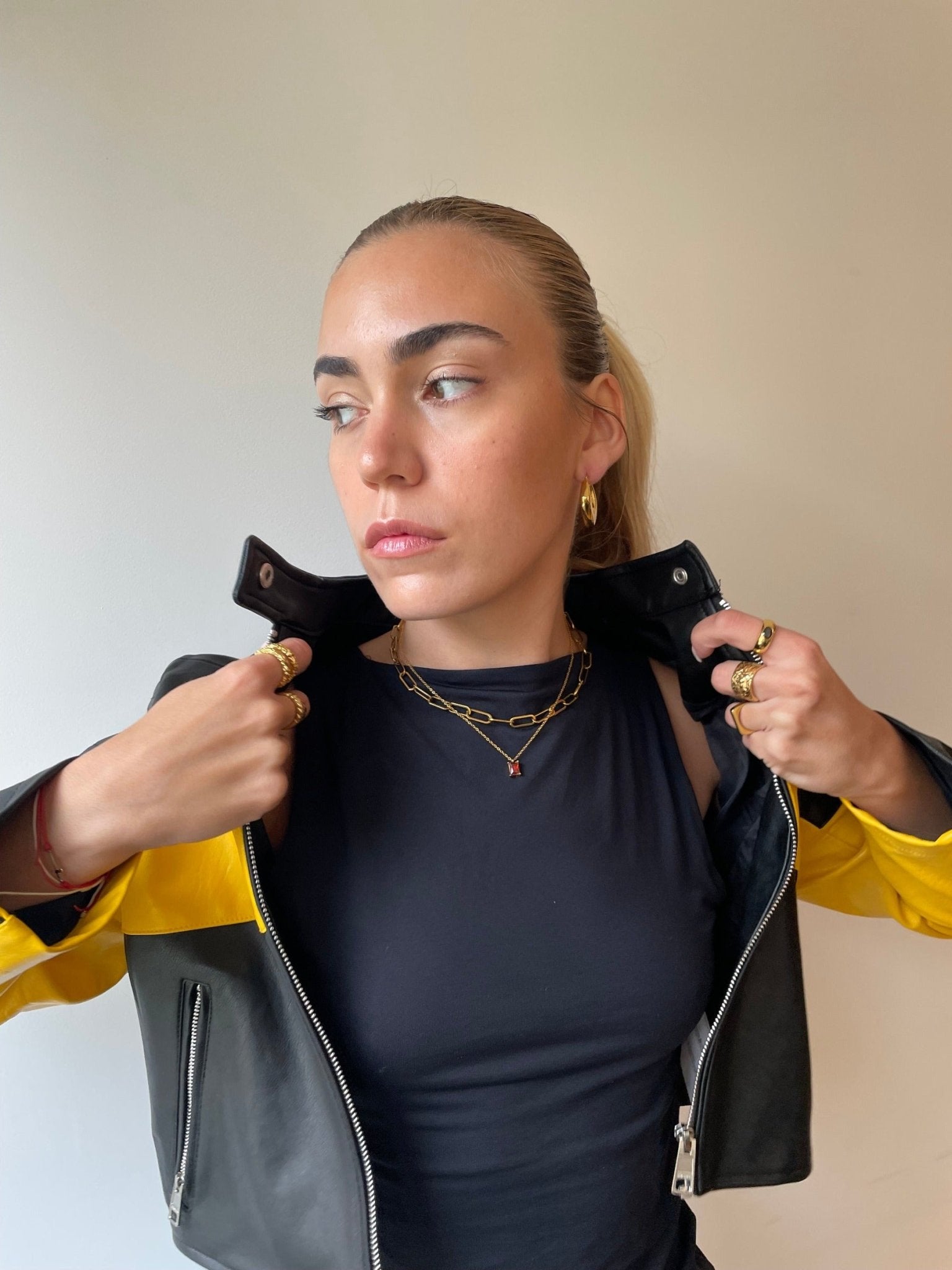 Estelle Zirconia Pendant Gold Chain by Koréil Jewelry