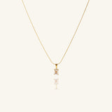 Esther Zirconia Pendant Gold Chain by Koréil Jewelry
