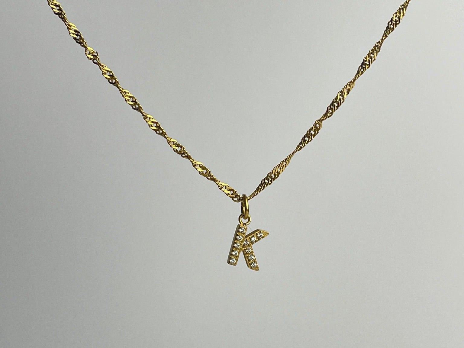 Letter Initial Necklace by Koréil Jewelry
