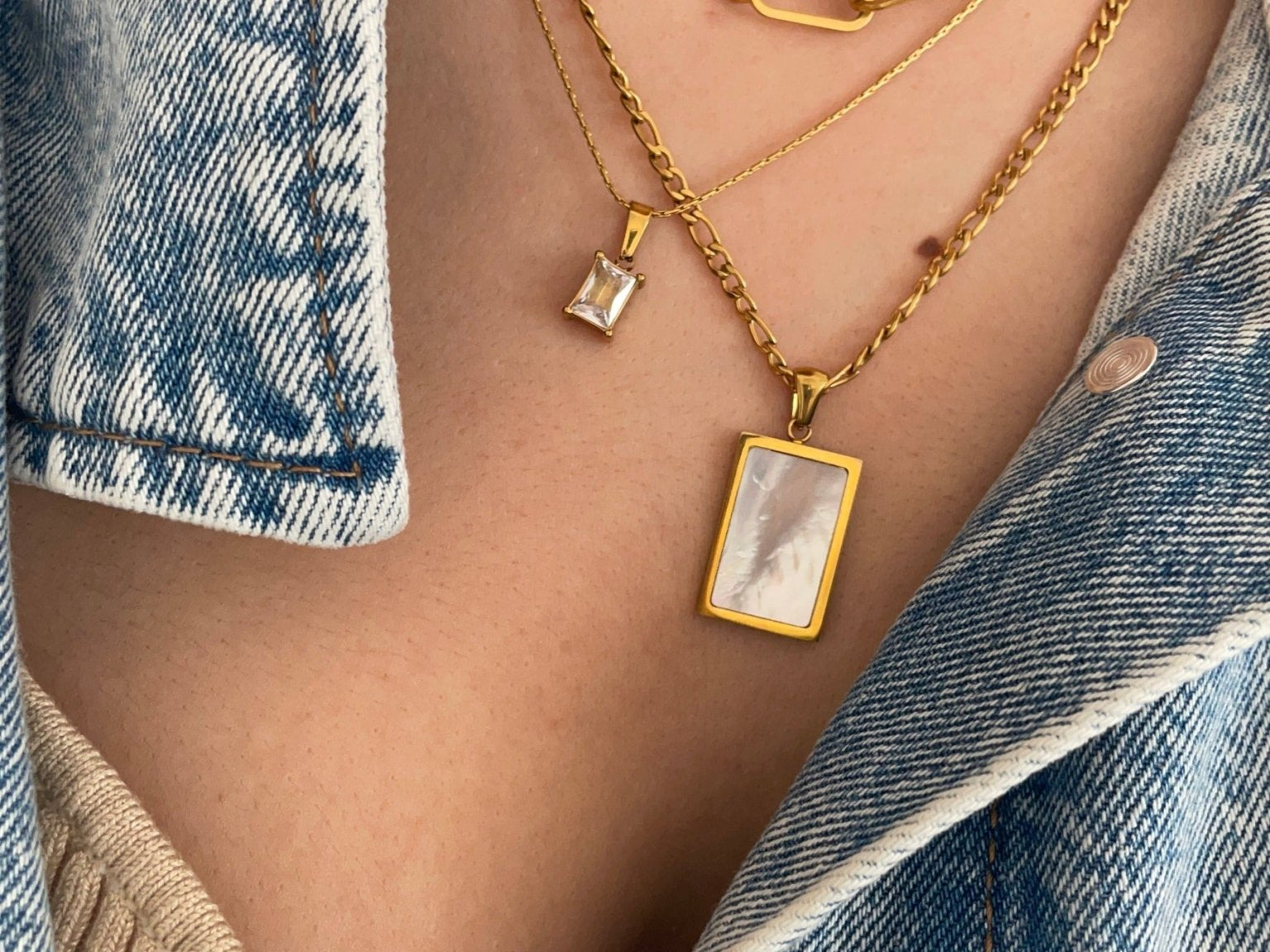 Monique Pearl Pendant Gold Chain by Koréil Jewelry