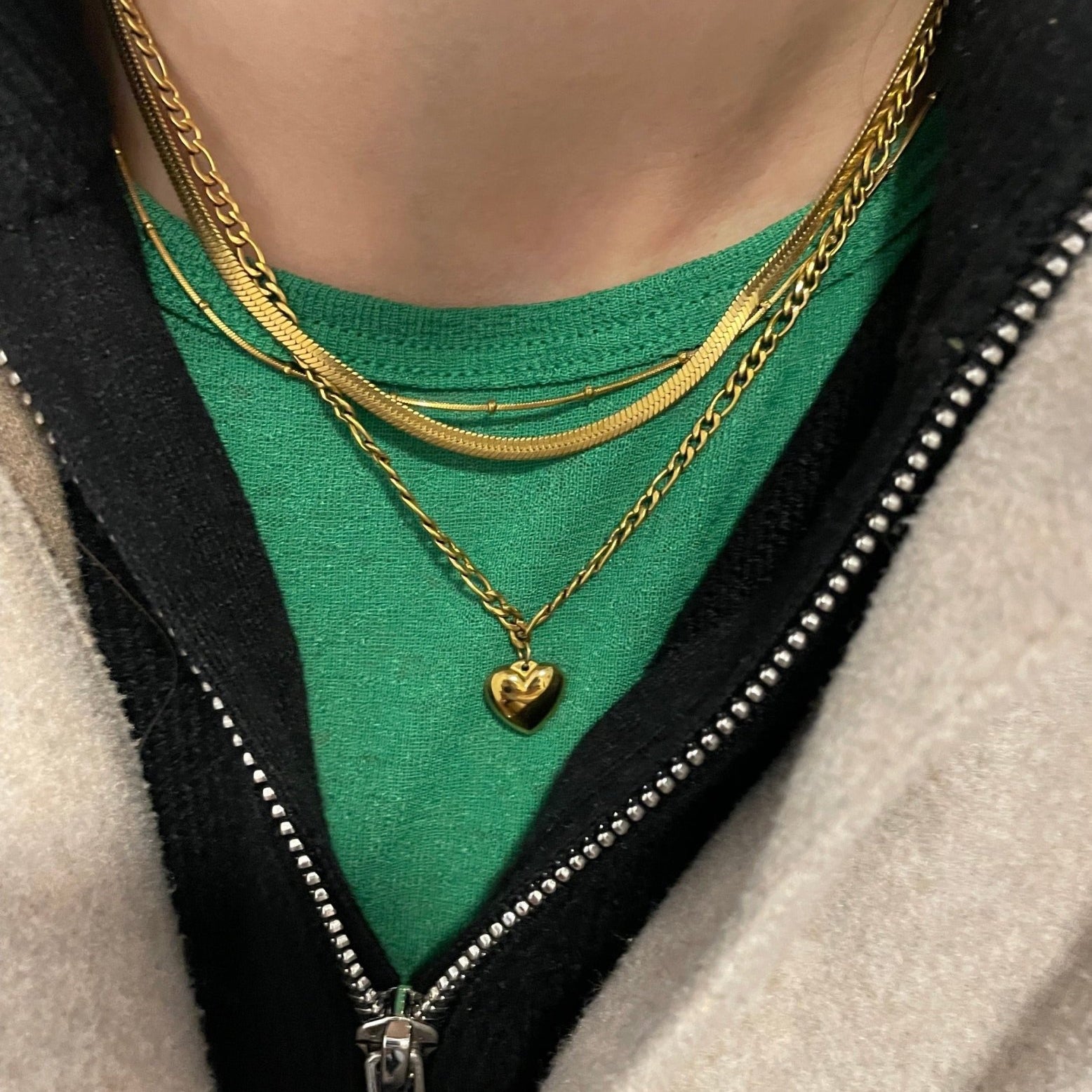 Nathalie Herringbone Gold Chain by Koréil Jewelry