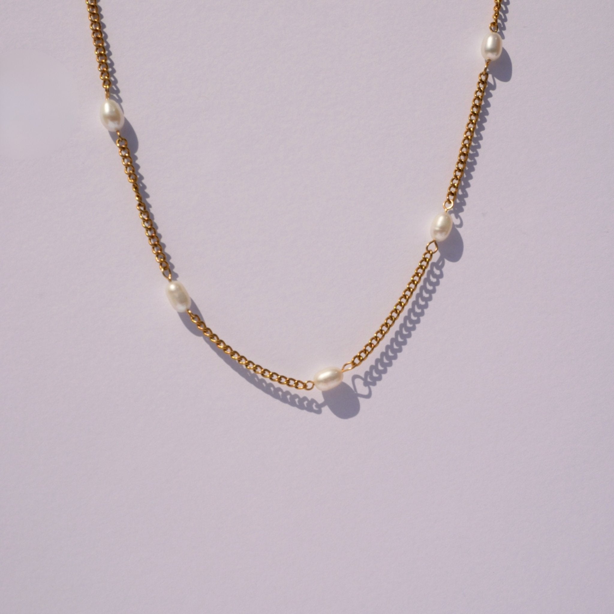 Denise Freshwater Pearl Gold Necklace by Koréil Jewelry