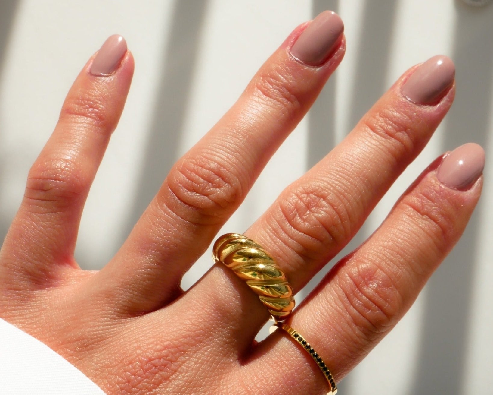 Aline Onyx Stone Gold Ring by Koréil Jewelry