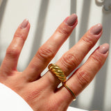 Aline Onyx Stone Gold Ring by Koréil Jewelry