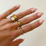 Audrey Ribbed Gold Ring by Koréil Jewelry
