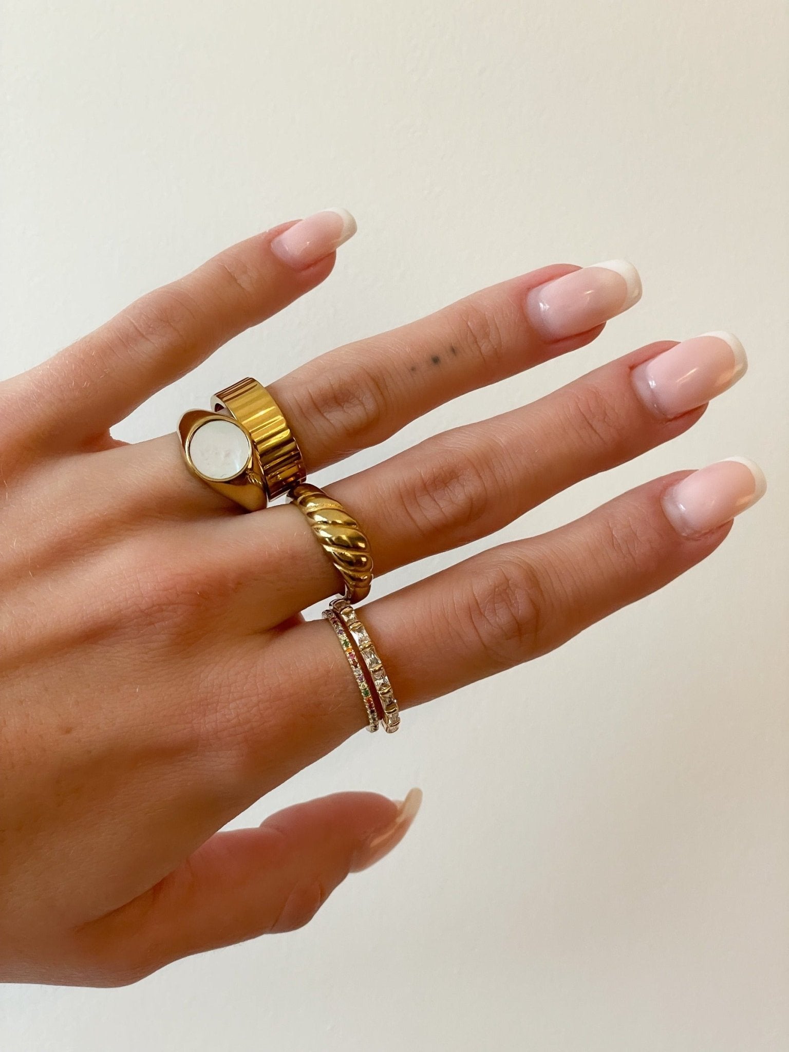 Audrey Ribbed Gold Ring by Koréil Jewelry