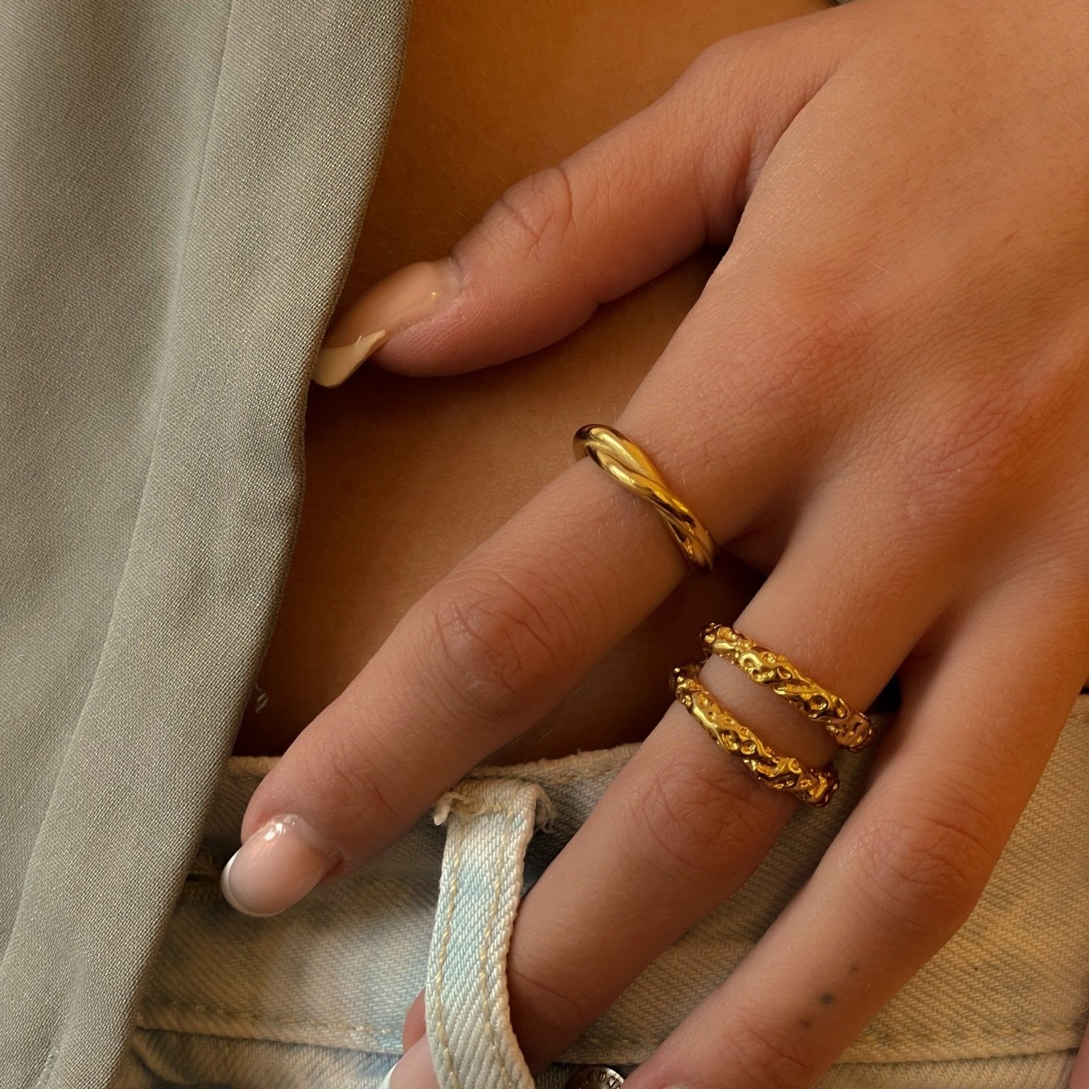 Cheyenne Twisted Gold Ring by Koréil Jewelry