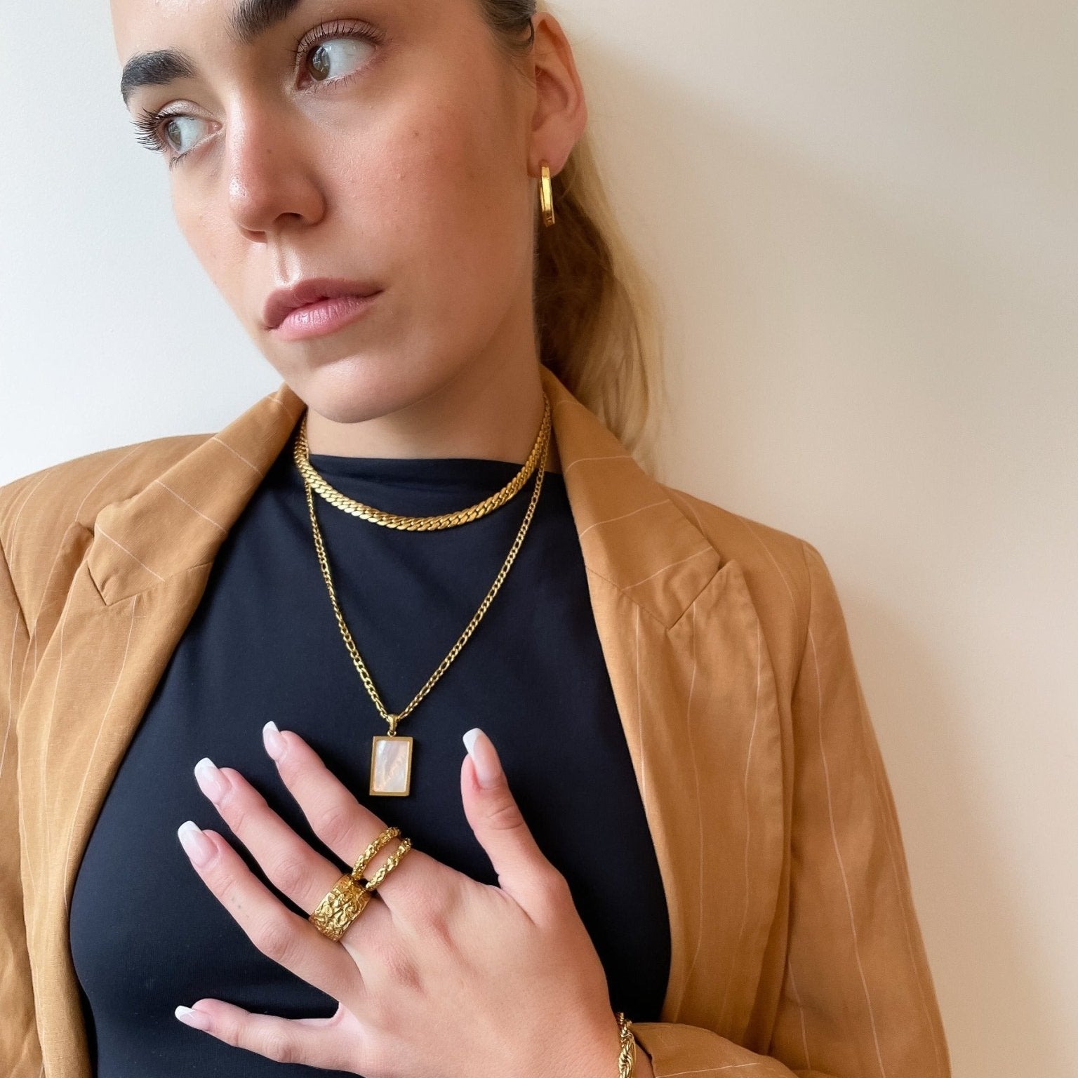 Lara Hammered Gold Ring by Koréil Jewelry