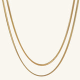 Willow Double Layer Herringbone Chain by Koréil Jewelry