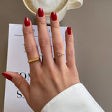 Maye Zirconia Gold Ring by Koréil Jewelry