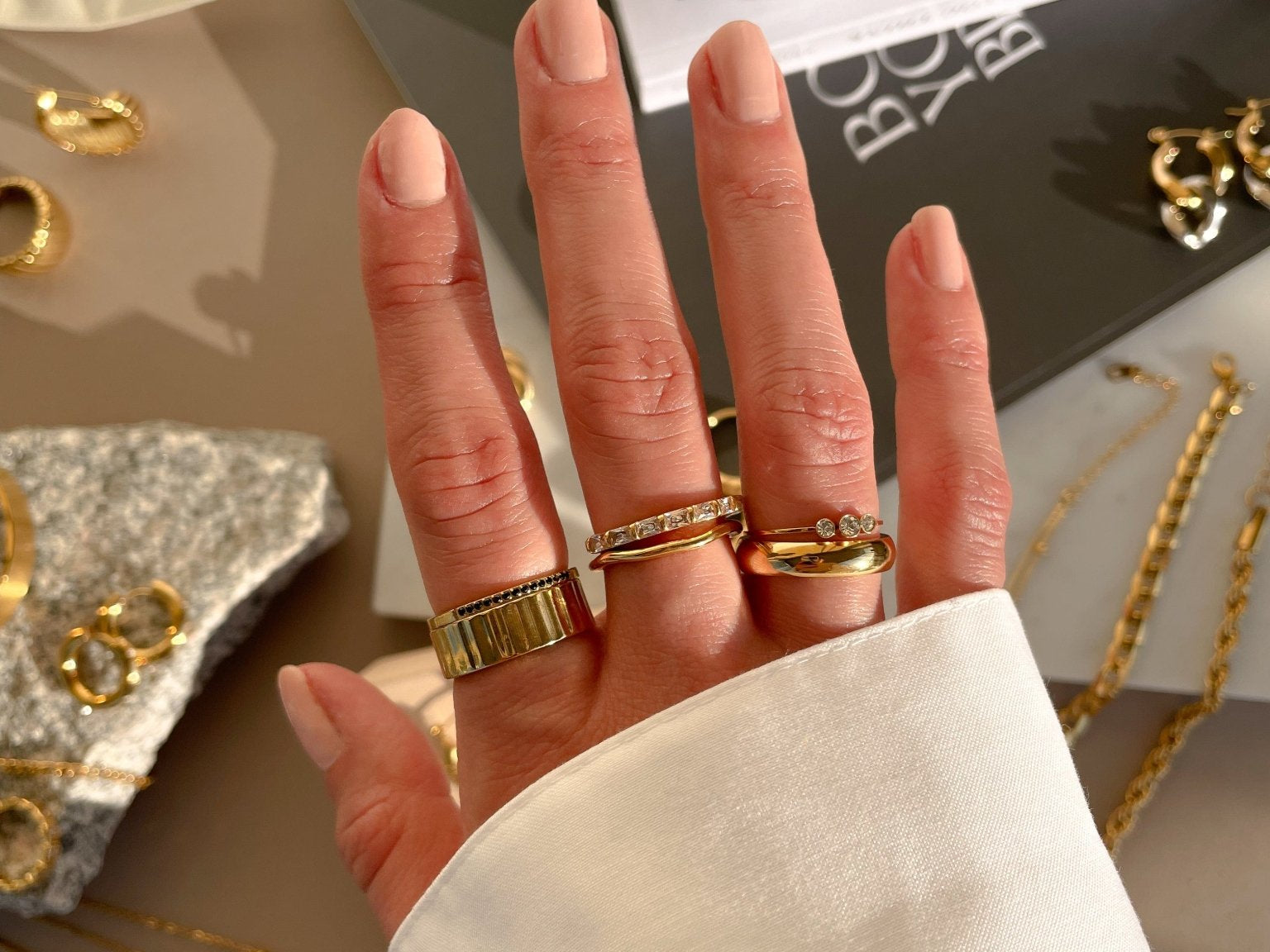 Maye Zirconia Gold Ring by Koréil Jewelry